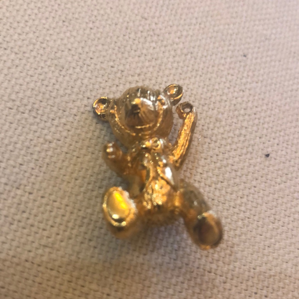 Franklin Mint Gold Plated Bear 79 Oendant